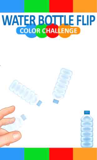 Water Bottle Flipping - Line Colors Flip Challenge 1