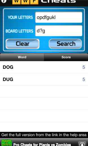 Words Cheats Free - Cheater & Solver for Words with Friends Lite 1