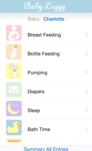 Baby Loggy - Breastfeeding, bottle feeding, diaper and growth tracker for newborn 1