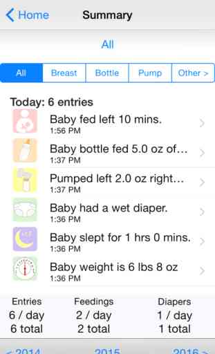 Baby Loggy - Breastfeeding, bottle feeding, diaper and growth tracker for newborn 4