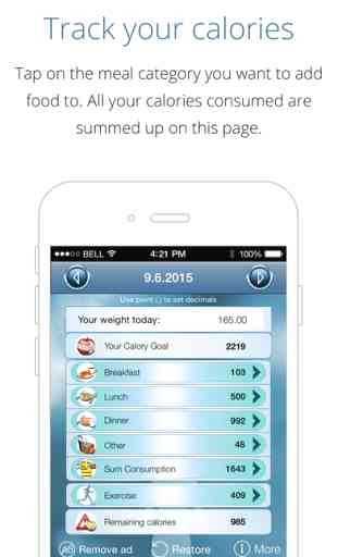 Calorie Counter Free - lose weight, gain fitness, track calories and reach your weight goal with this app as your pal 1