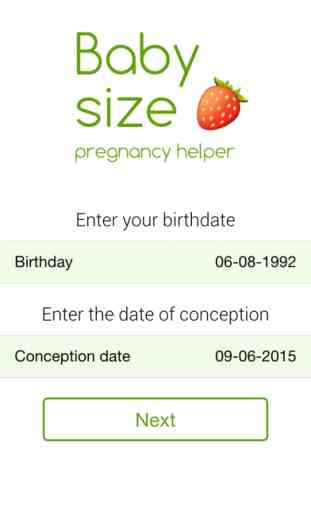 Baby Size: Pregnancy Helper GOLD 1