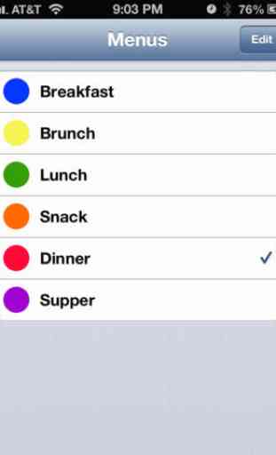 Bill of Fare - Meal Planner 3