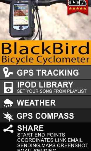 Black Bird Bicycle Cyclometer (GPS Cycling) 1