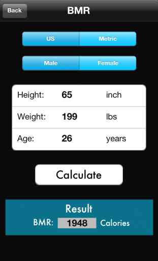 BMI - BMR - Body Fat Percentage Calculator Free 3