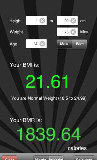 BMI & BMR Calculator Free 2