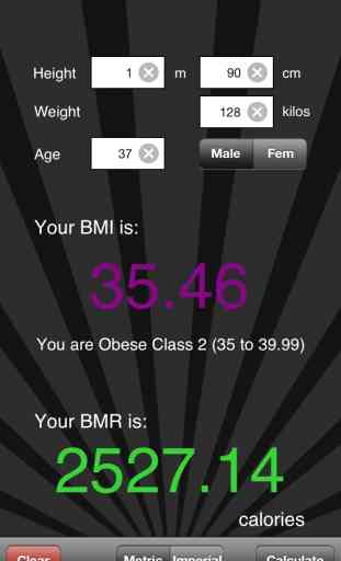 BMI & BMR Calculator Free 3