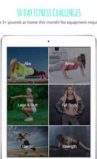 Fit Guide - Free 30 Day Ab, Squat and Cardio Fitness Challenges for Girls at Home! 4