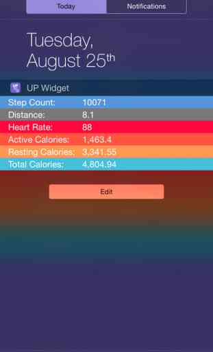 Fit Widget for Jawbone UP - Resting Heart Rate for UP3 & Higher 1