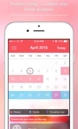 Cycle Reminder - Period Calendar and Fertility & Ovulation tracker 3