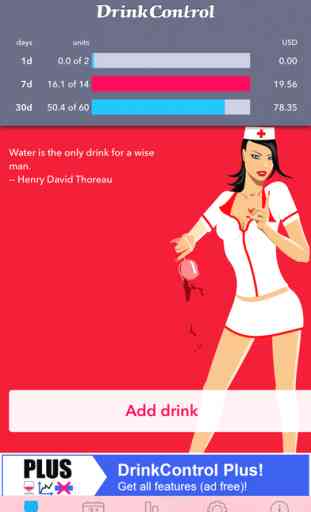 Drinkcontrol (free) - track drinks, alcohol expenses and calories 1