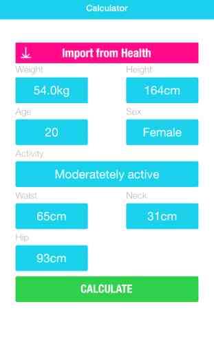 Fit Calculator - Calculate BMI, BMR, BFP, LBM for Health 1