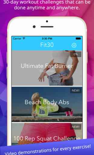 Fit30- At Home Workouts 30 Day Exercise Challenges 1