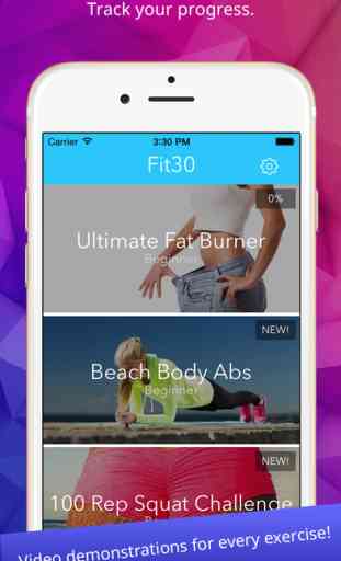 Fit30- At Home Workouts 30 Day Exercise Challenges 3