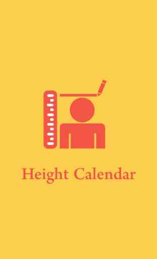 Height Tracking Calendar - Track your daily, weekly, monthly, yearly height and set personal goals 1