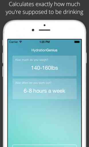 Hydration Genius - Daily Water Logger, keep track of your fluid intake, great for workouts and training 1