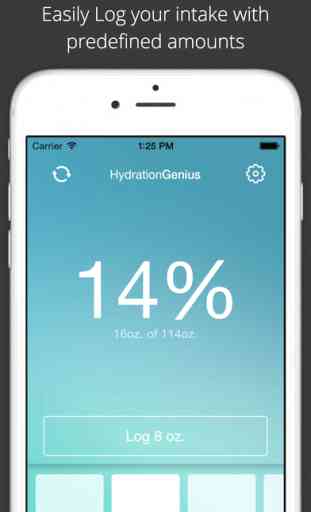 Hydration Genius - Daily Water Logger, keep track of your fluid intake, great for workouts and training 2