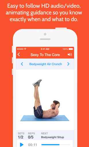 Instant Abs Trainer : 100+ ab exercises and workouts for free,  quick mobile personal trainer, on-the-go, home, office, travel powered by Fitness Buddy and Instant Heart Rate 3