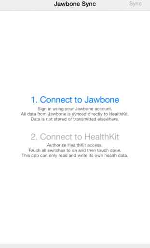 Health Sync for Jawbone UP 1