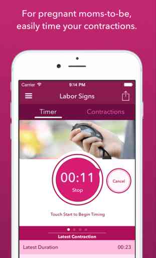 Labor Signs Contraction Timer 1