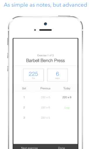 Lift - Weight Lifting Log & Workout Tracker for Bodybuilding, Free 1