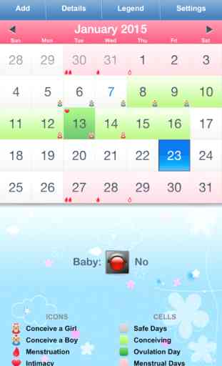 Menstrual Calendar - Ovulation Calculator & Fertility Tracker to Get Pregnant during Period 3