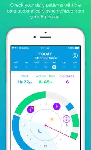 Mate app - Sleep+Activity diary for Embrace watch 1