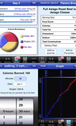 Nutrition Menu - Calorie, Exercise, Weight & Water Tracking 3