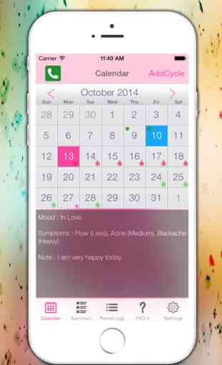Period Tracker Lite - Monthly Cycles Menstrual Calendar & Ovulation Fertility Diary 2