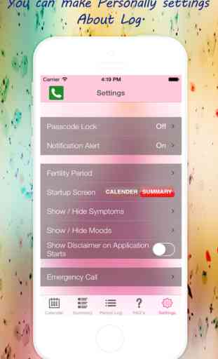 Period Tracker Logs - Monthly Cycles Menstrual Calendar & Ovulation Fertility Diary 3